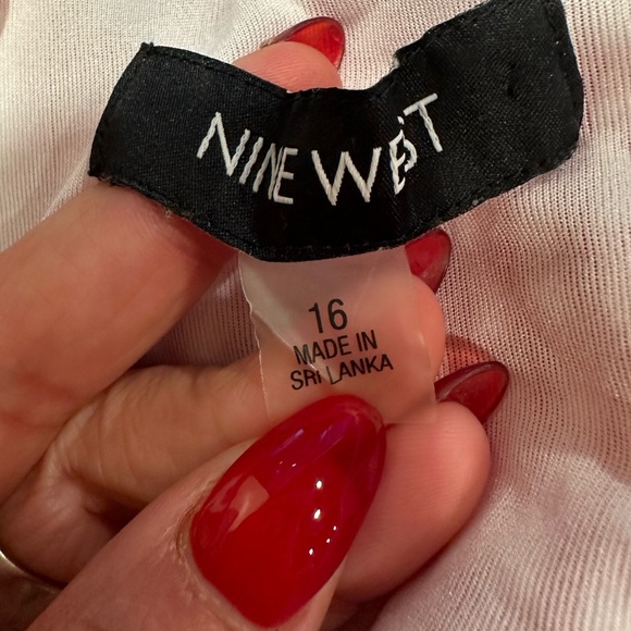 EUC NINE WEST ~ Striped Textured Apple/White Versatile Dress size 16 - Picture 8 of 8